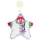 Star Shaped Snowman Argyle Scarf with Stitch Guide Printed Canvas Two Sisters Needlepoint 