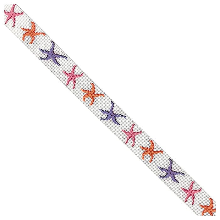 Starfish Belt on White Painted Canvas HSN Designs 