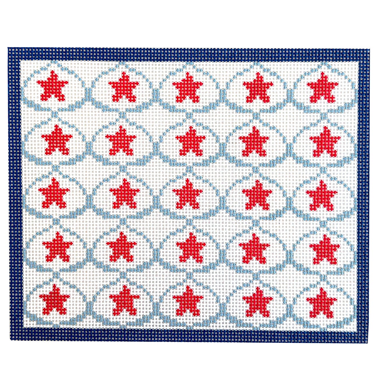 Stars Patriotic Pattern Painted Canvas Goodpoint Needlepoint  - 1