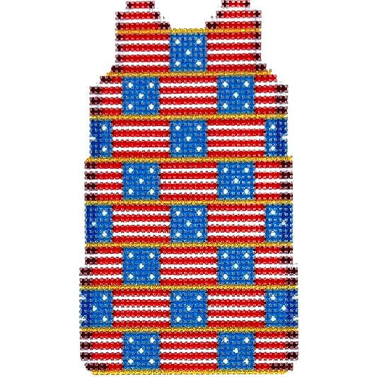 Stars/Stripes Mini Shift Printed Canvas Two Sisters Needlepoint 