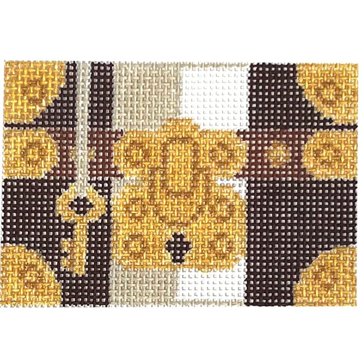 Steamer Trunk Wallet Insert 2x3 Painted Canvas Rachel Donley 
