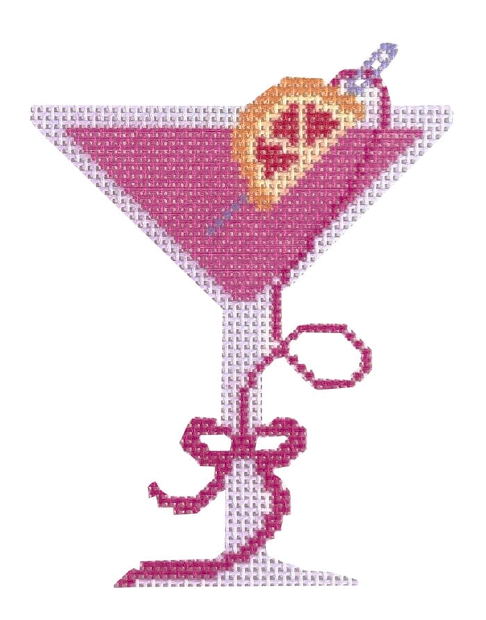 Stitch Cocktail Painted Canvas Ziggy Stitches 
