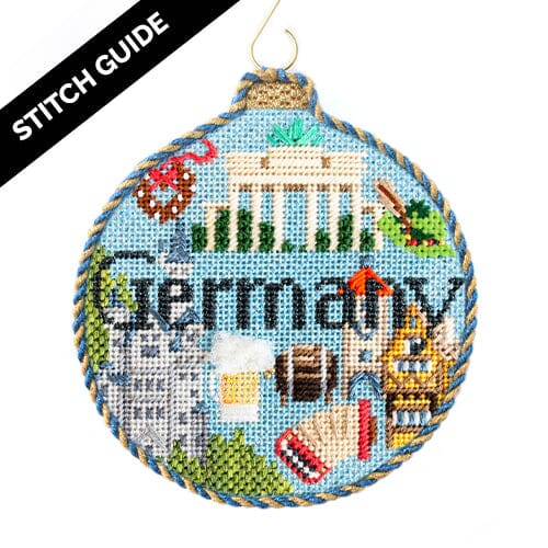 Stitch Guide - Germany Travel Round Stitch Guides/Charts Needlepoint.Com 