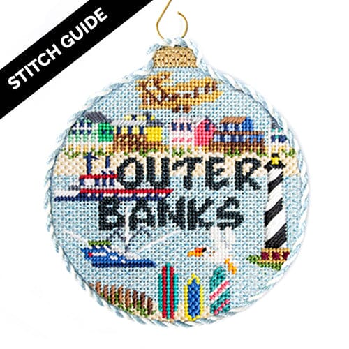 Stitch Guide  Outer Banks Travel Round Stitch Guides/Charts Kirk & Bradley 
