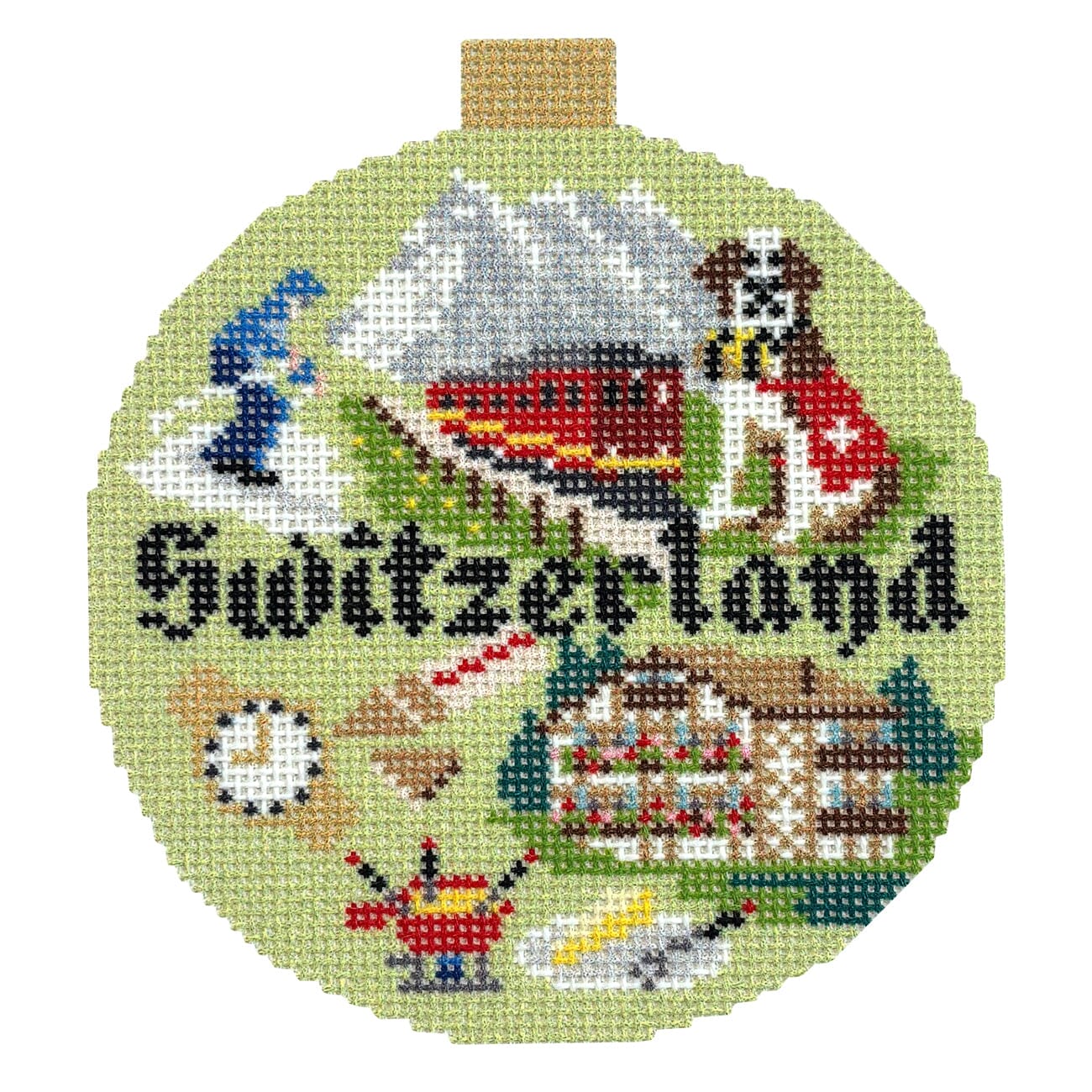 Stitch Guide   Switzerland Travel Round Stitch Guides/Charts Kirk & Bradley  - 3