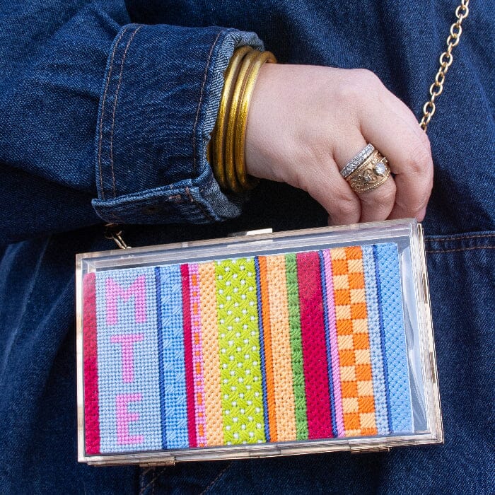 Stitch Stripe Clutch Insert Kit   Multi Kits Needlepoint To Go 
