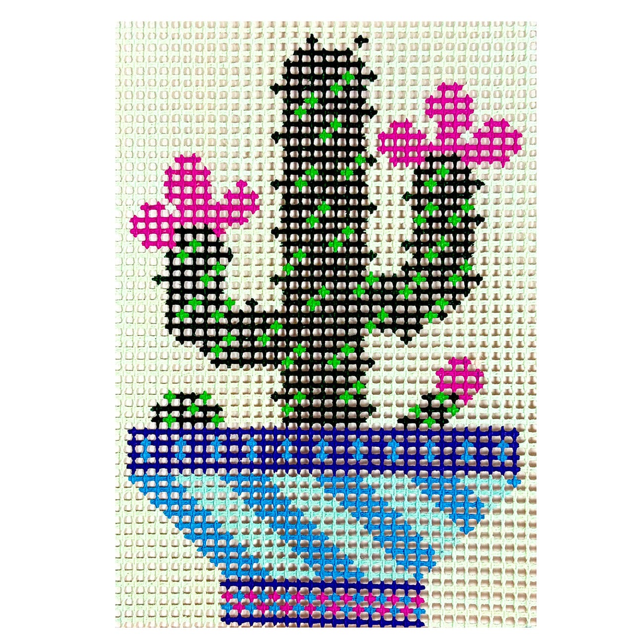Stitchin' Littles Kit   Cactus Dish Kits Purple Palm Designs  - 1