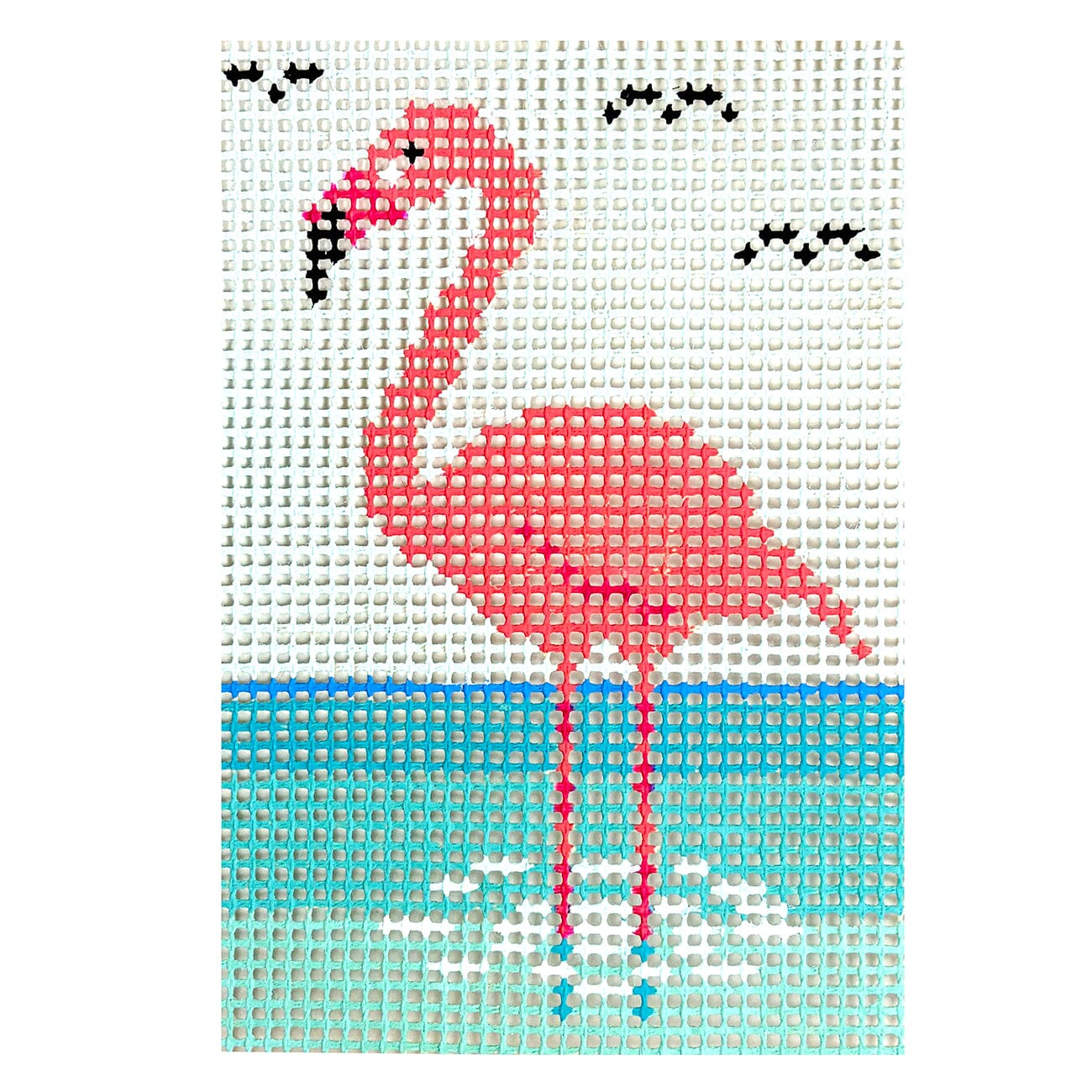 Stitchin' Littles Kit   Flamingo Wading Kits Purple Palm Designs  - 1
