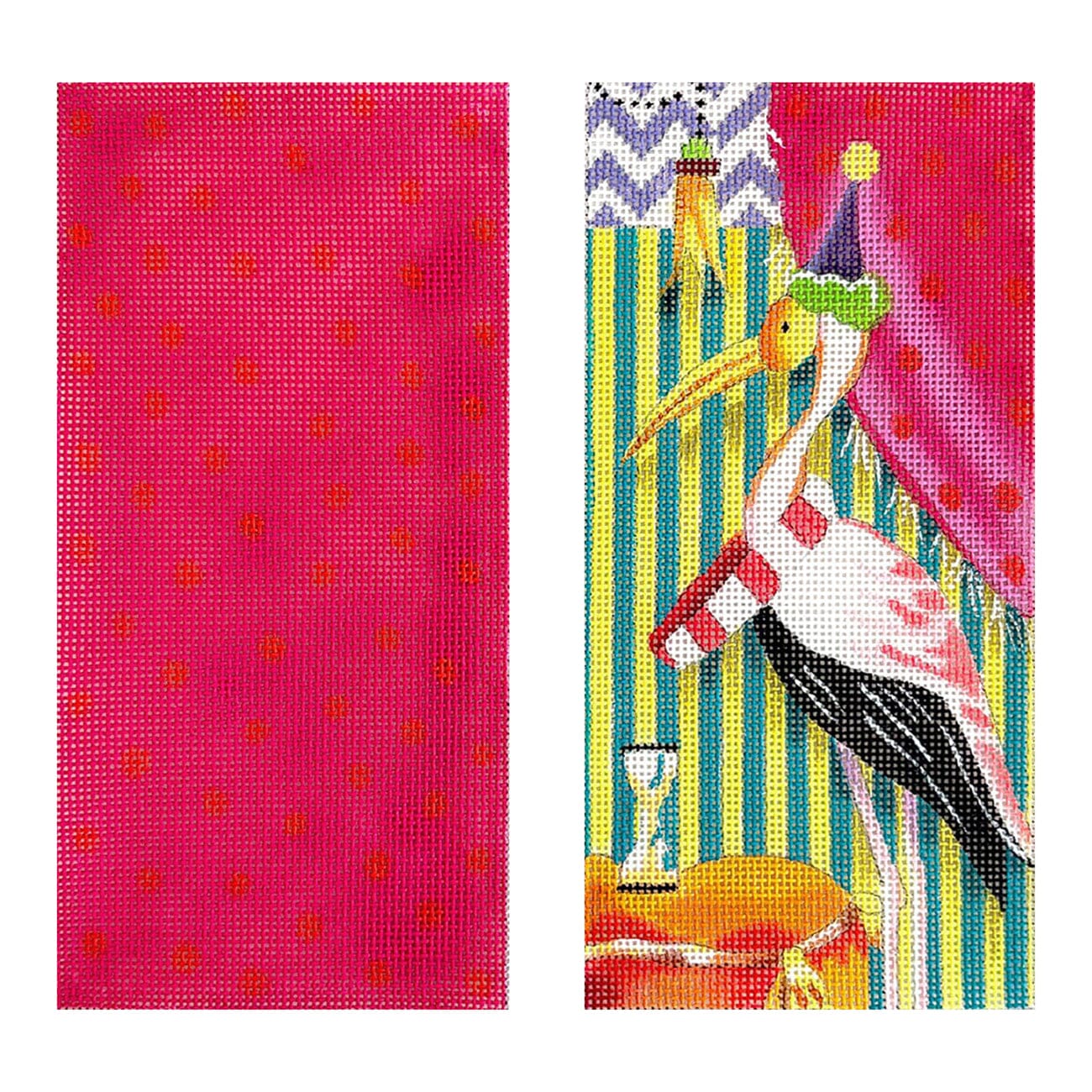 Stork Double Eyeglass Case Painted Canvas Colors of Praise  - 1