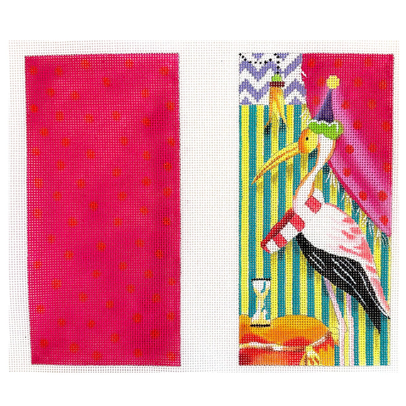 Stork Double Eyeglass Case Painted Canvas Colors of Praise  - 1