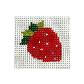 Strawberry Mini Painted Canvas MF Needlepoint 
