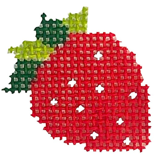 Strawberry Mini Painted Canvas MF Needlepoint 