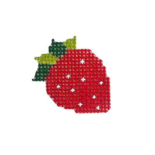 Strawberry Mini Painted Canvas MF Needlepoint 