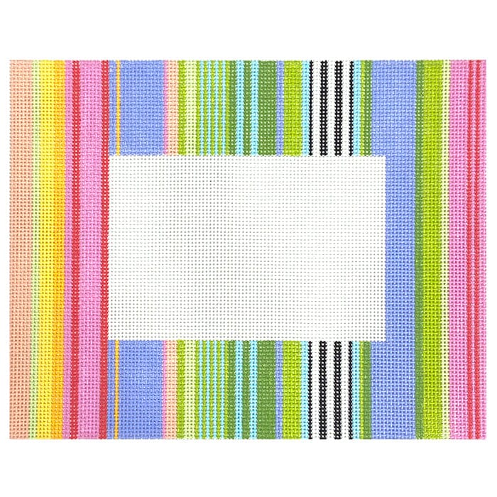 Stripe Frame Painted Canvas Elizabeth Crane Swartz Designs 
