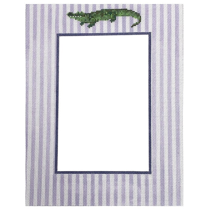 Striped Alligator Frame Painted Canvas Spruce Street Studio 
