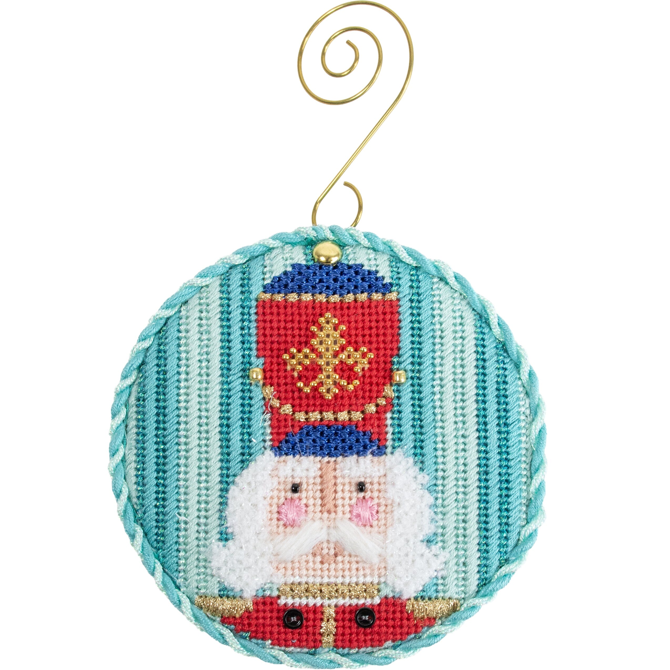Striped Nutcracker Round Stash Buster   Franz Printed Canvas Kirk & Bradley  - 2