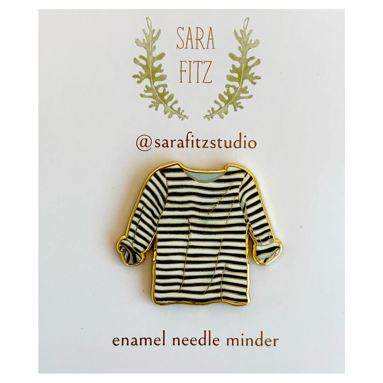 Striped Shirt Needle Minder Accessories Sara Fitz Studio  - 1