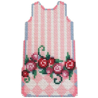 Stripes/Roses/Harlequin Mini Shift Printed Canvas Two Sisters Needlepoint 
