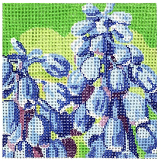 Summer Palette - Grape Hyacinths Painted Canvas Jean Smith 