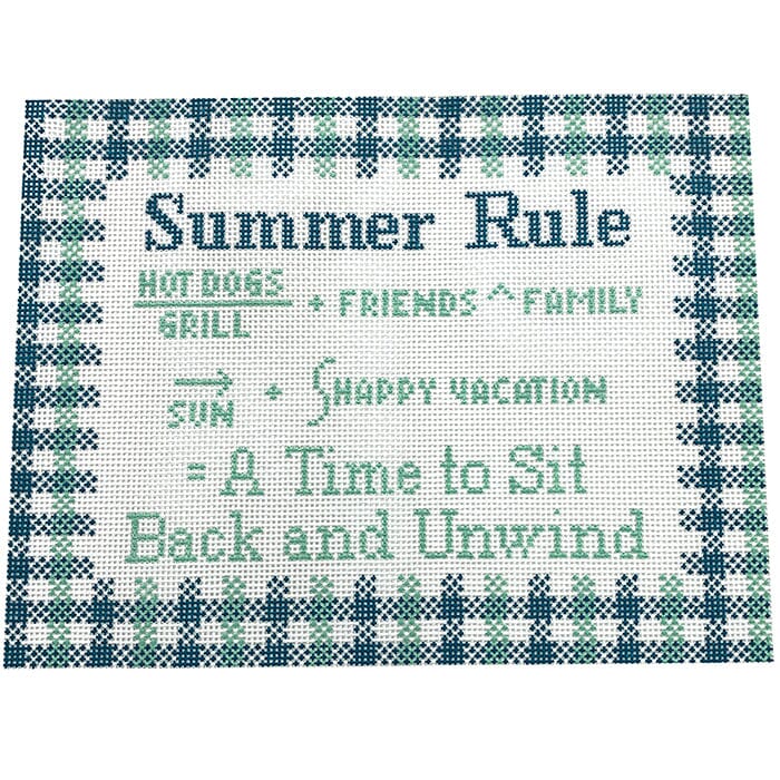 Summer Rule Painted Canvas Fire and Iris  - 1