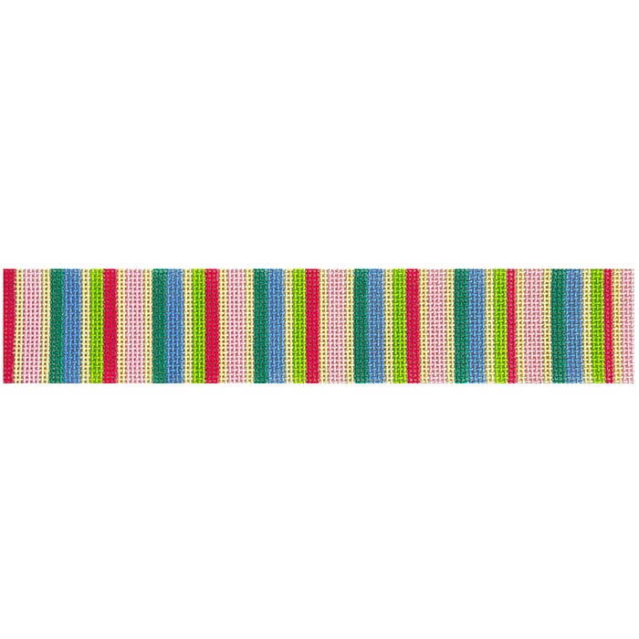 Summer Stripes Pastel with Yellow Fob on 18 Painted Canvas Chris Lewis Distributing  - 1