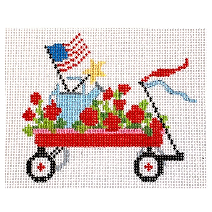 Summer Wagon Painted Canvas Vallerie Needlepoint Gallery  - 1
