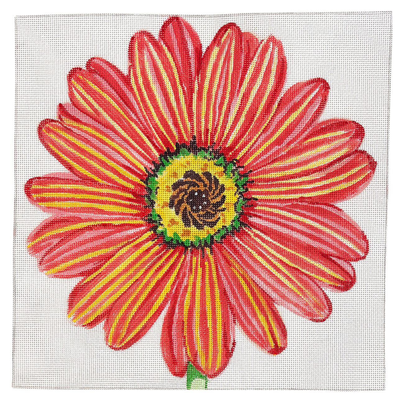 Sunburst Daisy 14" Painted Canvas Jean Smith  - 1