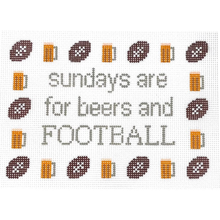 Sundays are for Beers and Football Painted Canvas KCN Designers 