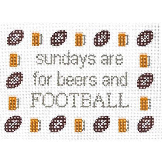 Sundays are for Beers and Football Painted Canvas KCN Designers 