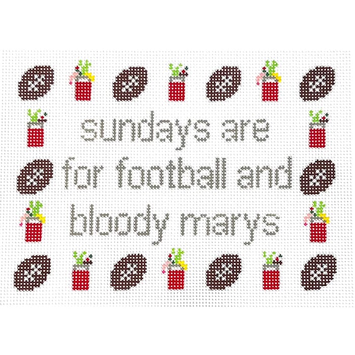 Sundays are for Football and Bloody Marys Painted Canvas KCN Designers 