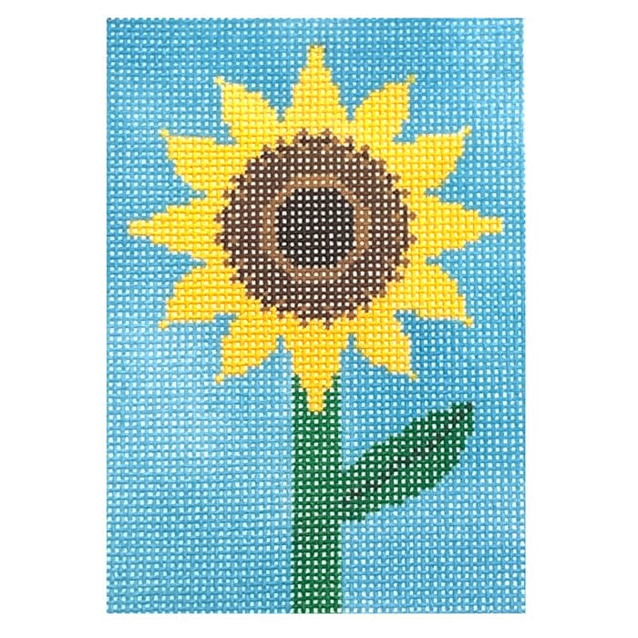 Sunflower Painted Canvas Stitch Rock Designs 
