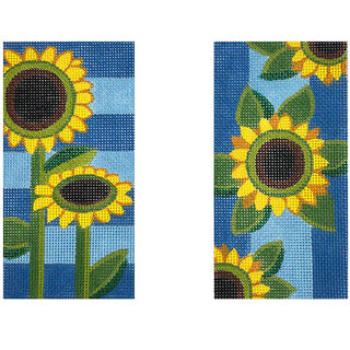 Sunflowers on Blue Eyeglass Painted Canvas Alice Peterson Company 
