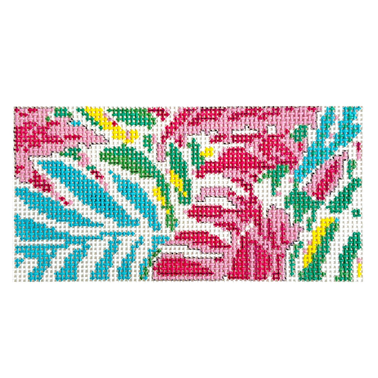 Sunnies Fronds 3x6 Painted Canvas Blue Waters Needlepoint  - 1