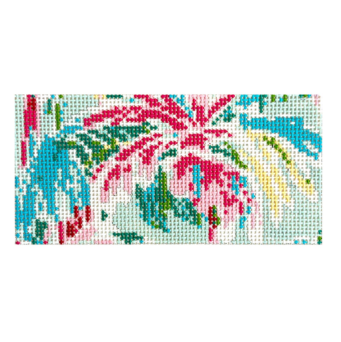 Sunnies Palm Trees 3x6 Painted Canvas Blue Waters Needlepoint  - 1
