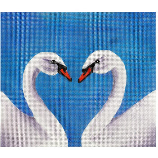 Swan Love Painted Canvas Madeleine Elizabeth 
