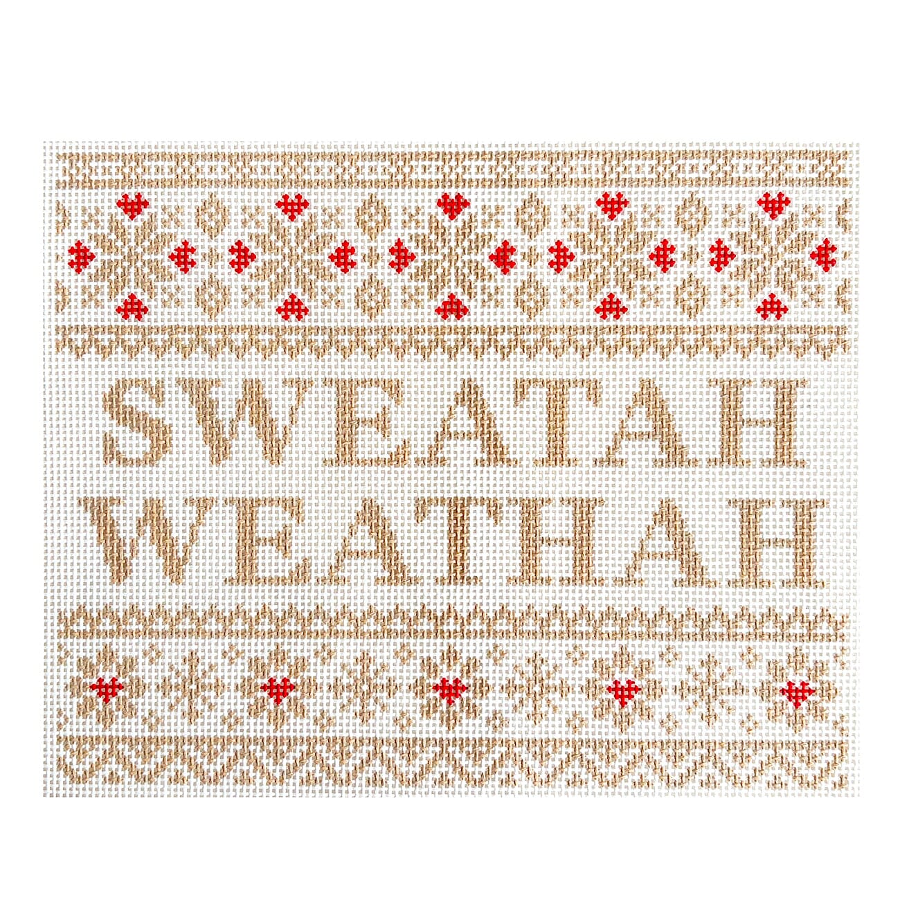Sweatah Weathah TAUPE Painted Canvas Love MHB Studio  - 1
