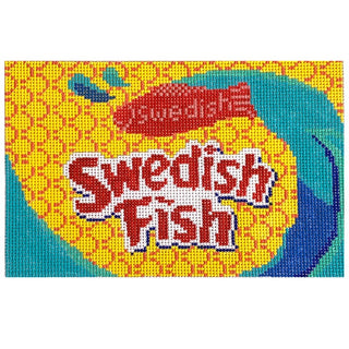 Swedish Fish Candy Box Painted Canvas Prairie Designs 
