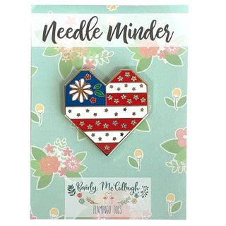 Sweet Freedom Heart Flag Needle Minder Accessories Flamingo Toes 
