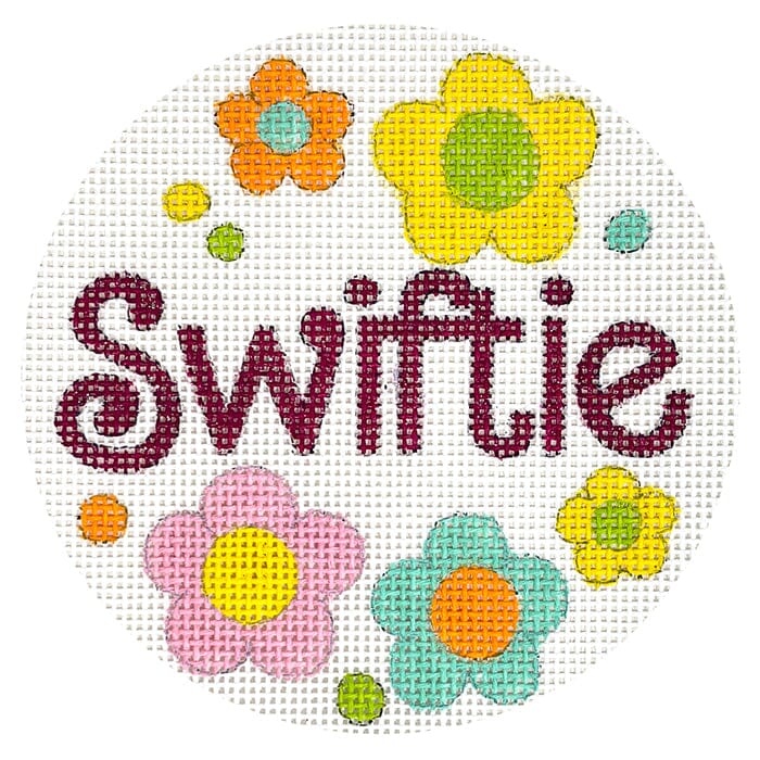 Swiftie Floral Round Painted Canvas Raymond Crawford Designs 