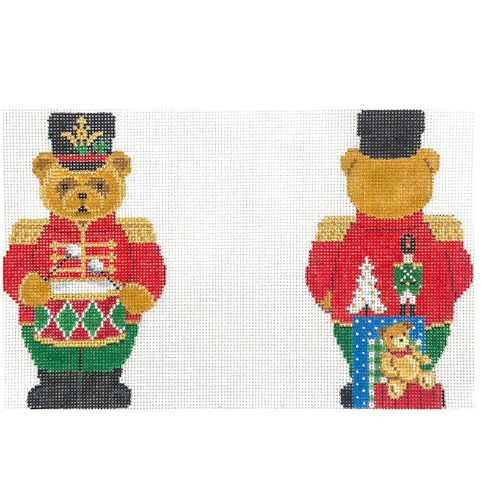 Teddy Drummer 2 Sided   18M Painted Canvas Susan Roberts Needlepoint Designs Inc. 

