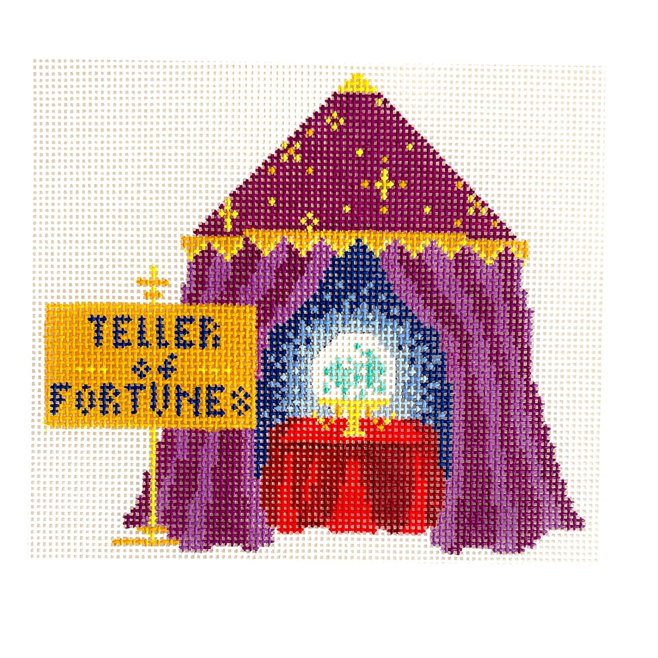 Teller of Fortunes on 18 Painted Canvas The Gingham Stitchery  - 1