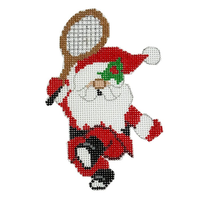 Tennis Santa   Hobby Santas Painted Canvas Atlantic Blue Canvas 

