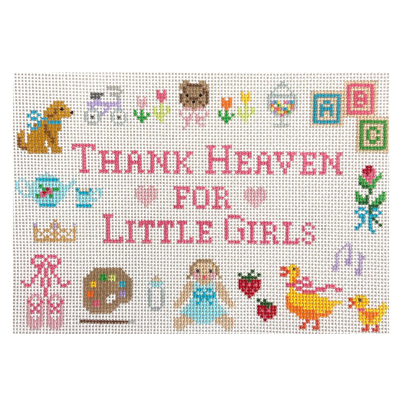 Thank Heaven for Little Girls Painted Canvas Le Point Studio  - 1