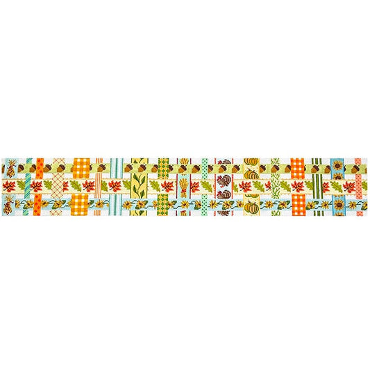 Thanksgiving Basket – Woven Ribbons w/Fall Theme Painted Canvas Kate Dickerson Needlepoint Collections 