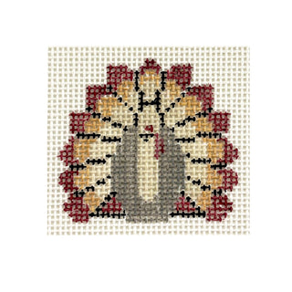 Thanksgiving Tiny Turkey Painted Canvas Kathy Schenkel Designs 
