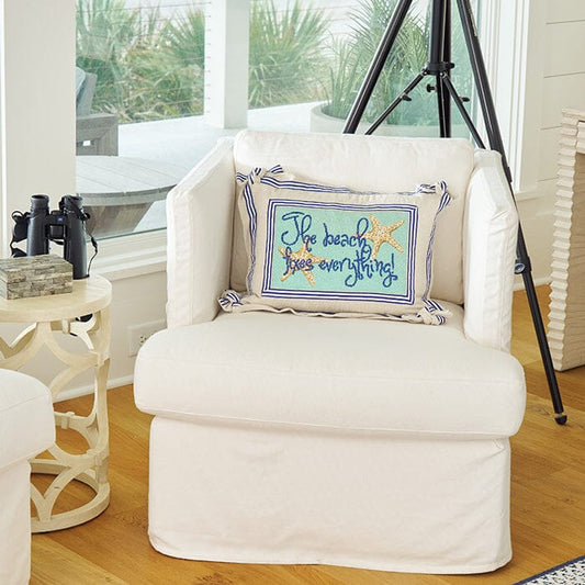The Beach Fixes Everything Printed Canvas Two Sisters Needlepoint 