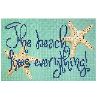 The Beach Fixes Everything Printed Canvas Two Sisters Needlepoint 
