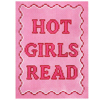 The Book Canvas: Hot Girls Read Kindle Cover PINK Painted Canvas Mopsey Designs 
