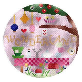 The Book Canvas   Wonderland Painted Canvas Mopsey Designs 
