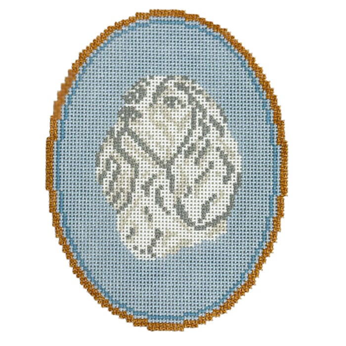 The Cavalier King Charles Spaniel Cameo Painted Canvas Atlantic Blue Canvas  - 1